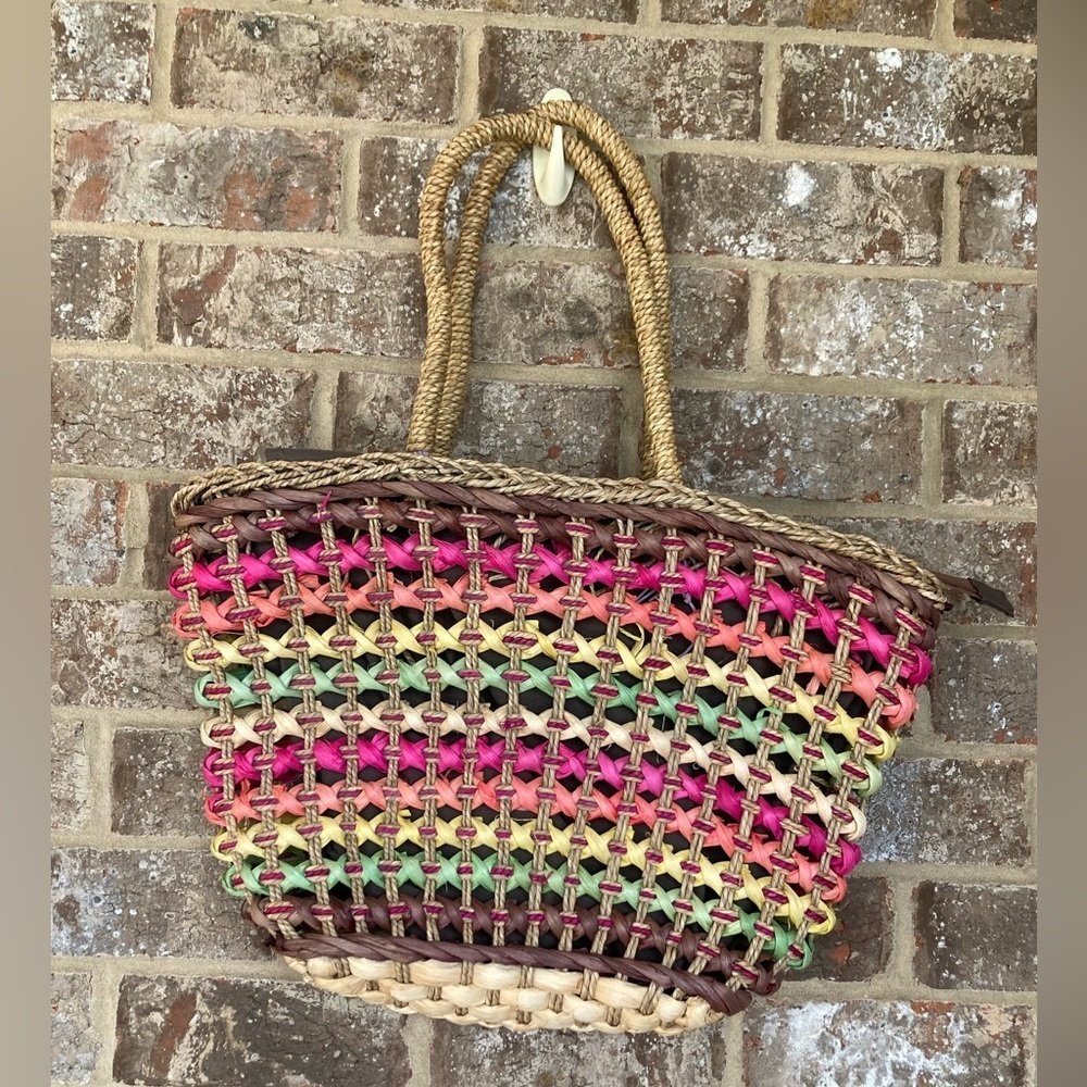 2 Chic Colorful Straw Woven Purse